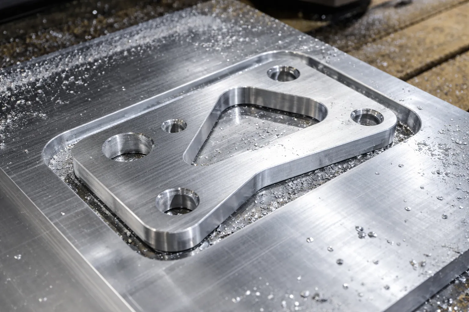 A bracket machined from 12mm Aluminium